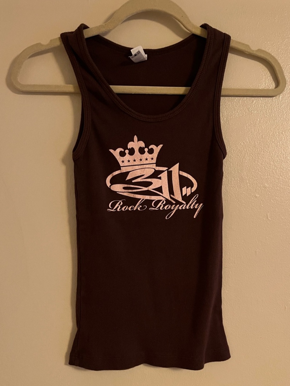 311 Vintage Band Concert Tee Brown Ribbed Tank Top